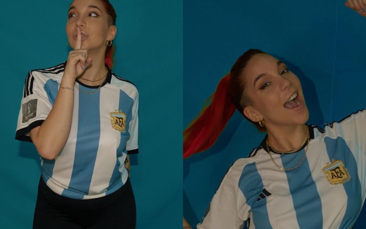 Luciana Milessi busca darle suerte a Julián Álvarez en la Selección Argentina como ya hizo con River